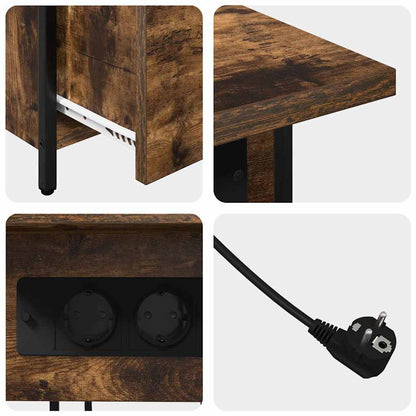 Nattbord Sengbord Røkt Eik 60 x 30 x 61 cm