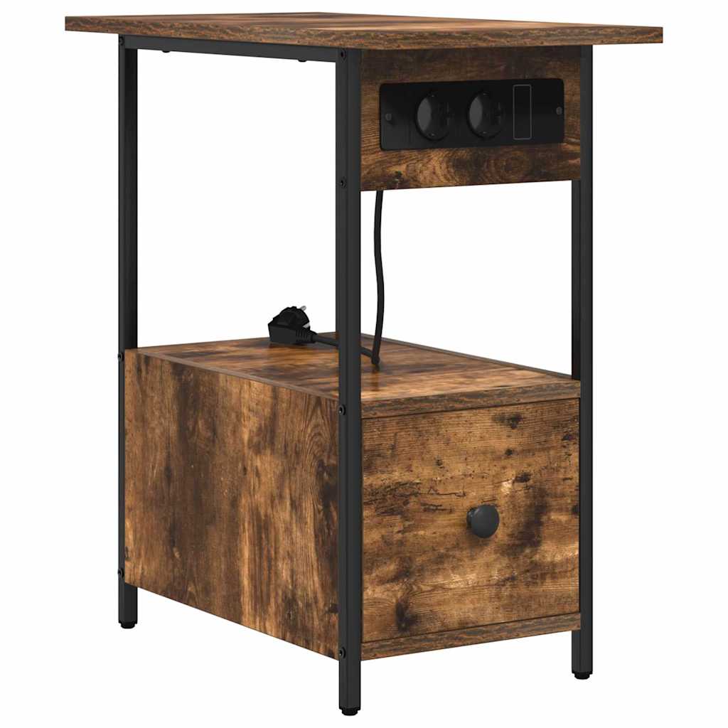 Nattbord Sengbord Røkt Eik 60 x 30 x 61 cm