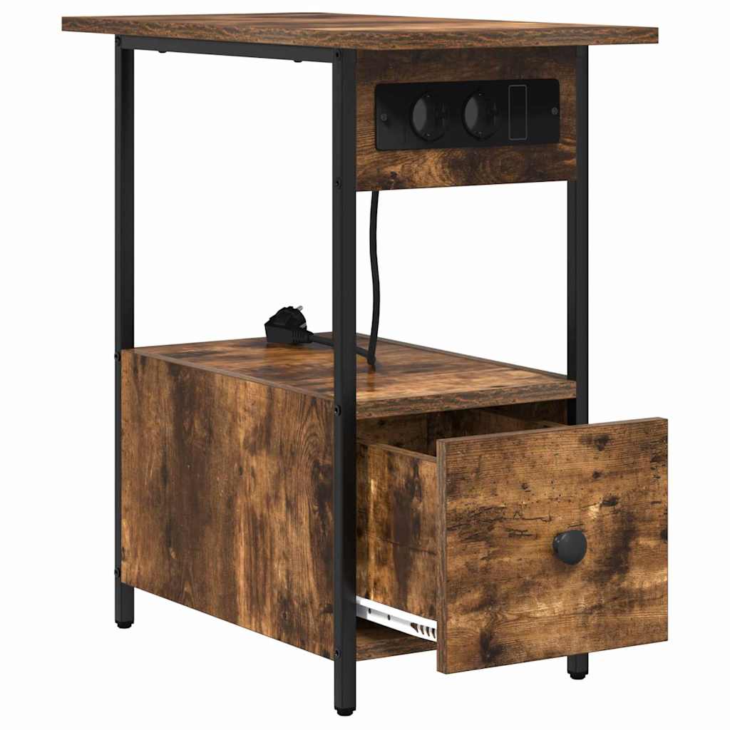 Nattbord Sengbord Røkt Eik 60 x 30 x 61 cm