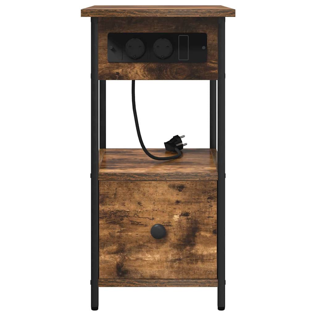 Nattbord Sengbord Røkt Eik 60 x 30 x 61 cm