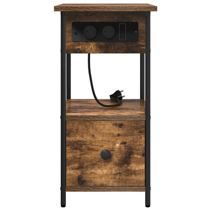 Nattbord Sengbord Røkt Eik 60 x 30 x 61 cm
