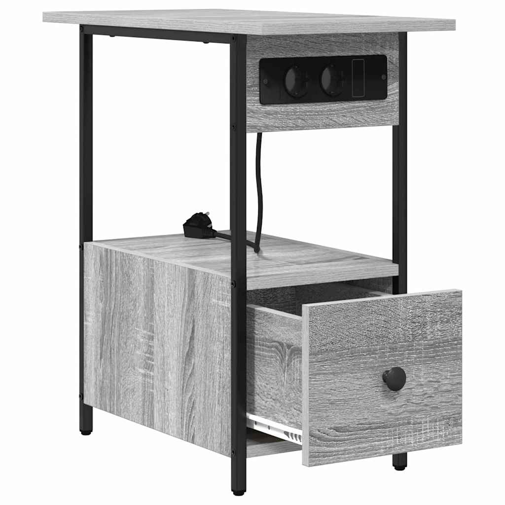 Nattbord Sengbord Sonoma Grå 60 x 30 x 61 cm
