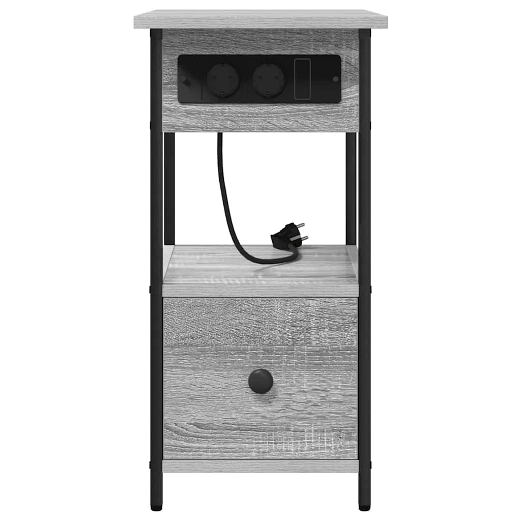 Nattbord Sengbord Sonoma Grå 60 x 30 x 61 cm