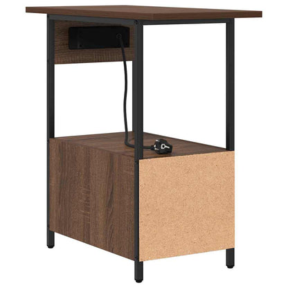 Nattbord Sengbord Brun Eik med skuff 60 x 30 x 61 cm