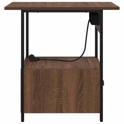 Nattbord Sengbord Brun Eik med skuff 60 x 30 x 61 cm