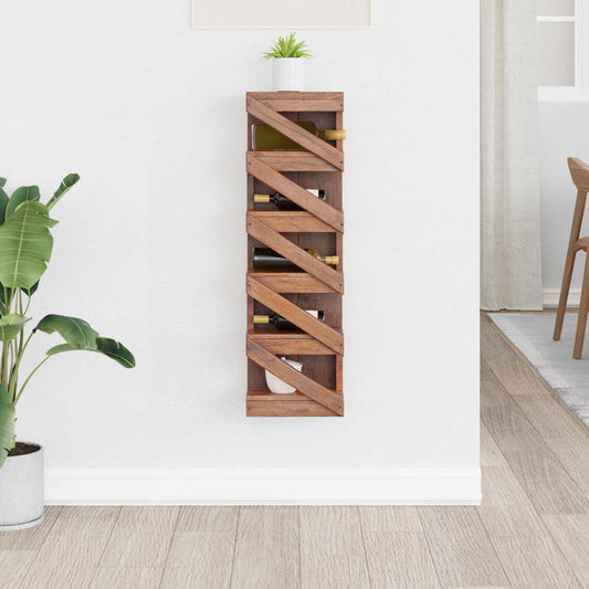 Vinstativ Vinhylle Naturlig 24 x 14 x 80 cm Massiv Mahogni Tre