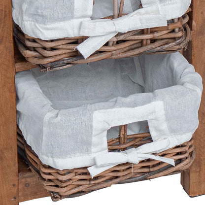Sidetabell Brun 38 x 28 x 50 cm Massivt mahognitre
