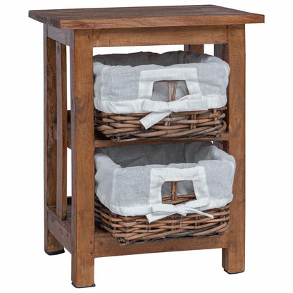 Sidetabell Brun 38 x 28 x 50 cm Massivt mahognitre