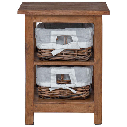 Sidetabell Brun 38 x 28 x 50 cm Massivt mahognitre