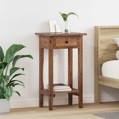 Planteholder med skuff Brun 34 x 25 x 52 cm Mahogni Tre