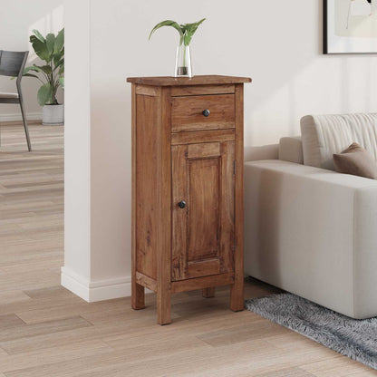 Planteholder med skuff med dør Brun 36 x 25 x 80 cm Mahogni Tre