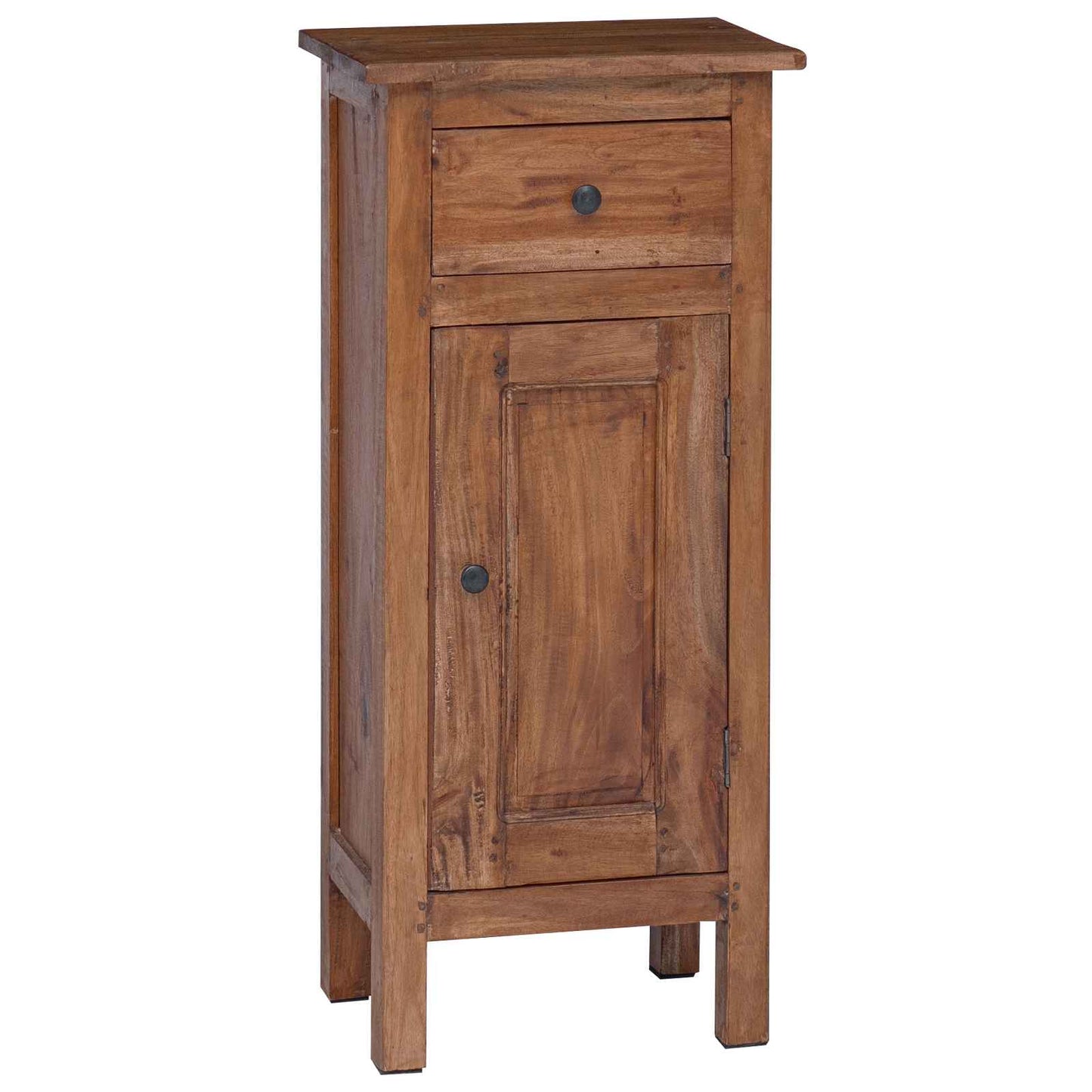 Planteholder med skuff med dør Brun 36 x 25 x 80 cm Mahogni Tre