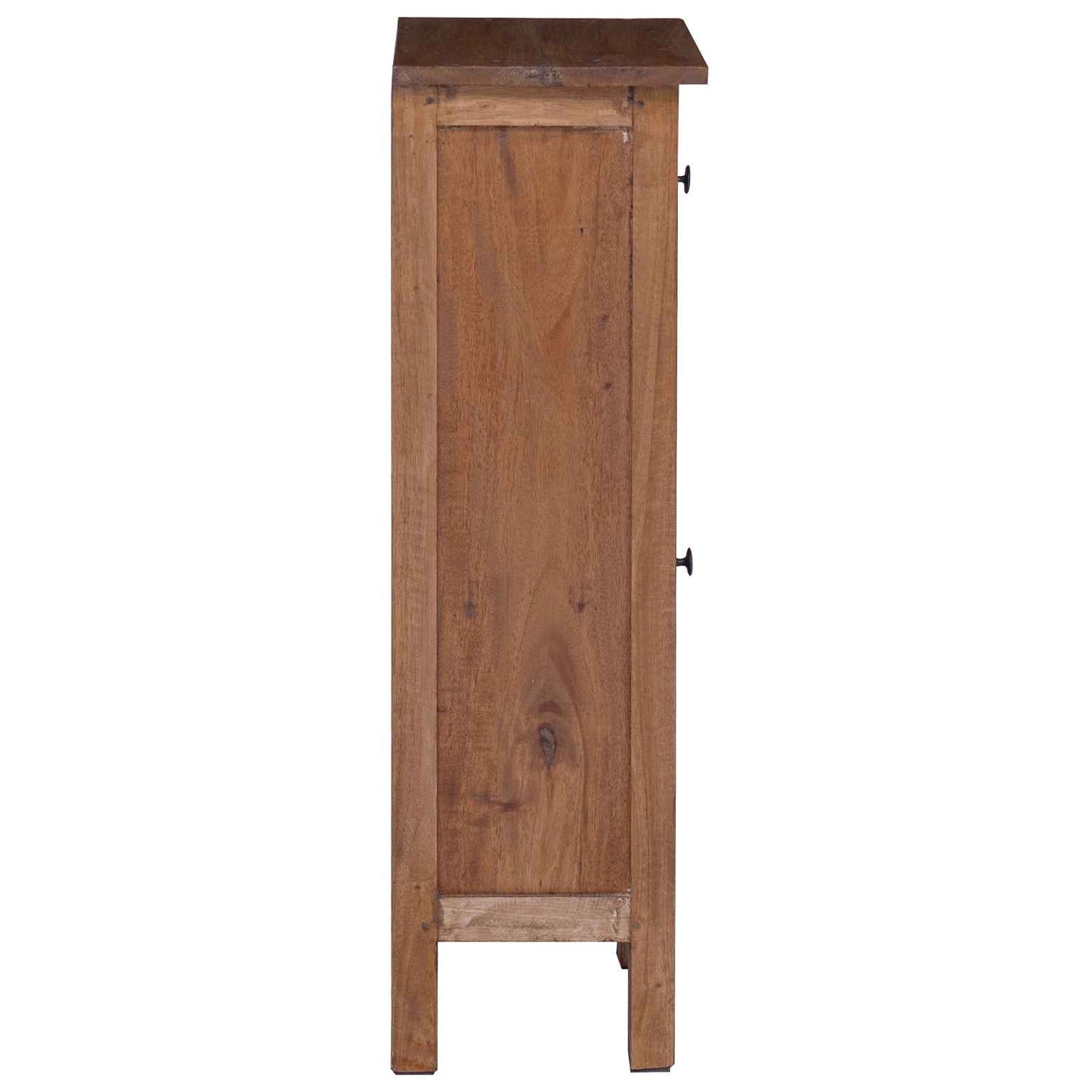 Planteholder med skuff med dør Brun 36 x 25 x 80 cm Mahogni Tre