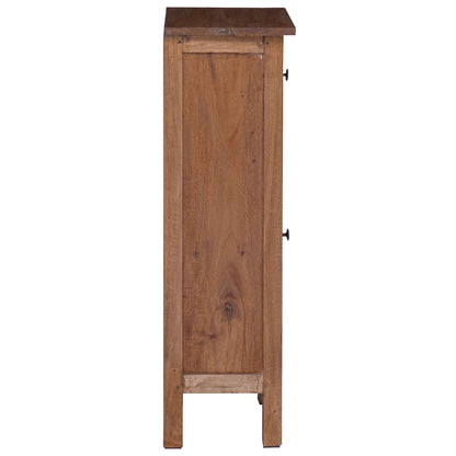 Planteholder med skuff med dør Brun 36 x 25 x 80 cm Mahogni Tre