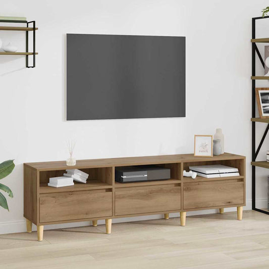 TV-Møbel Artisan Eik TV-skap med skuff med hylle med lagring 150 x 30 x 45 cm