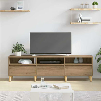 TV-Møbel Artisan Eik TV-skap med skuff med hylle med lagring 150 x 30 x 45 cm