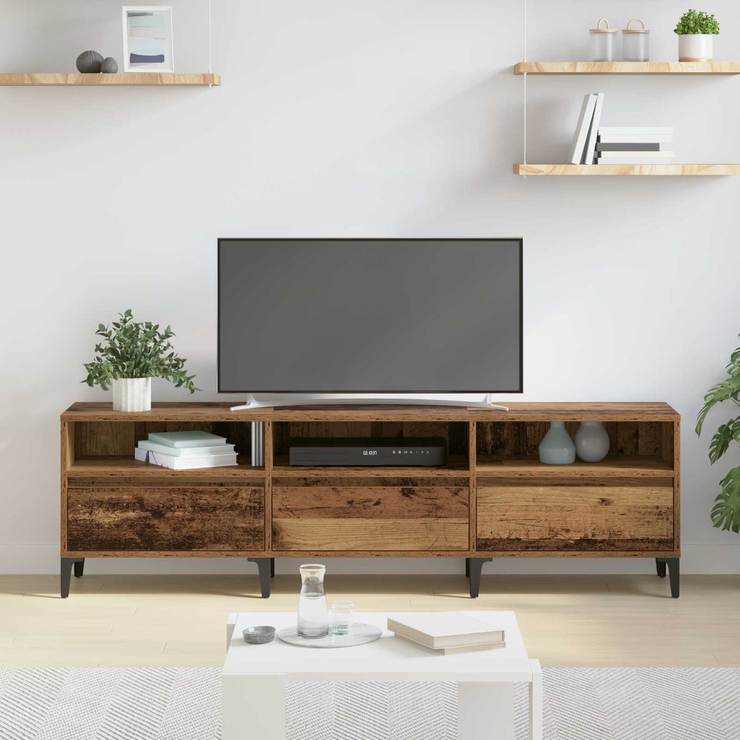 TV-skap Gamle tre 150 x 30 x 45 cm Ingeniørtre og jern