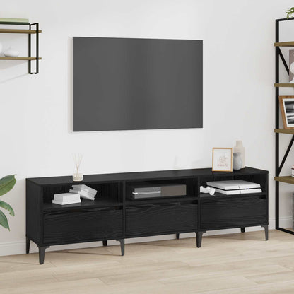 TV-skap Svart Eik 150 x 30 x 45 cm Ingeniørtre og jern