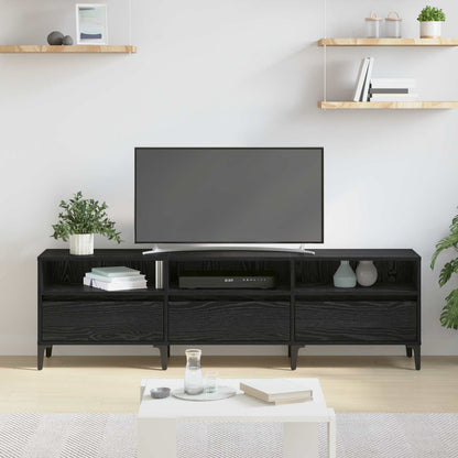 TV-skap Svart Eik 150 x 30 x 45 cm Ingeniørtre og jern