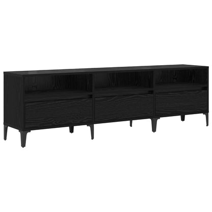 TV-skap Svart Eik 150 x 30 x 45 cm Ingeniørtre og jern