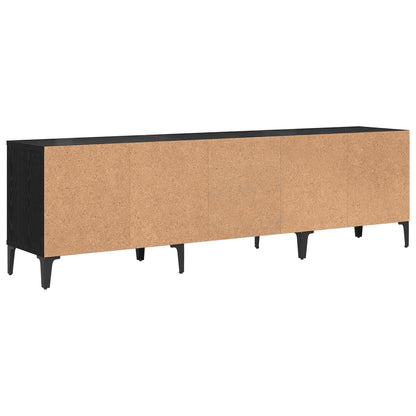 TV-skap Svart Eik 150 x 30 x 45 cm Ingeniørtre og jern