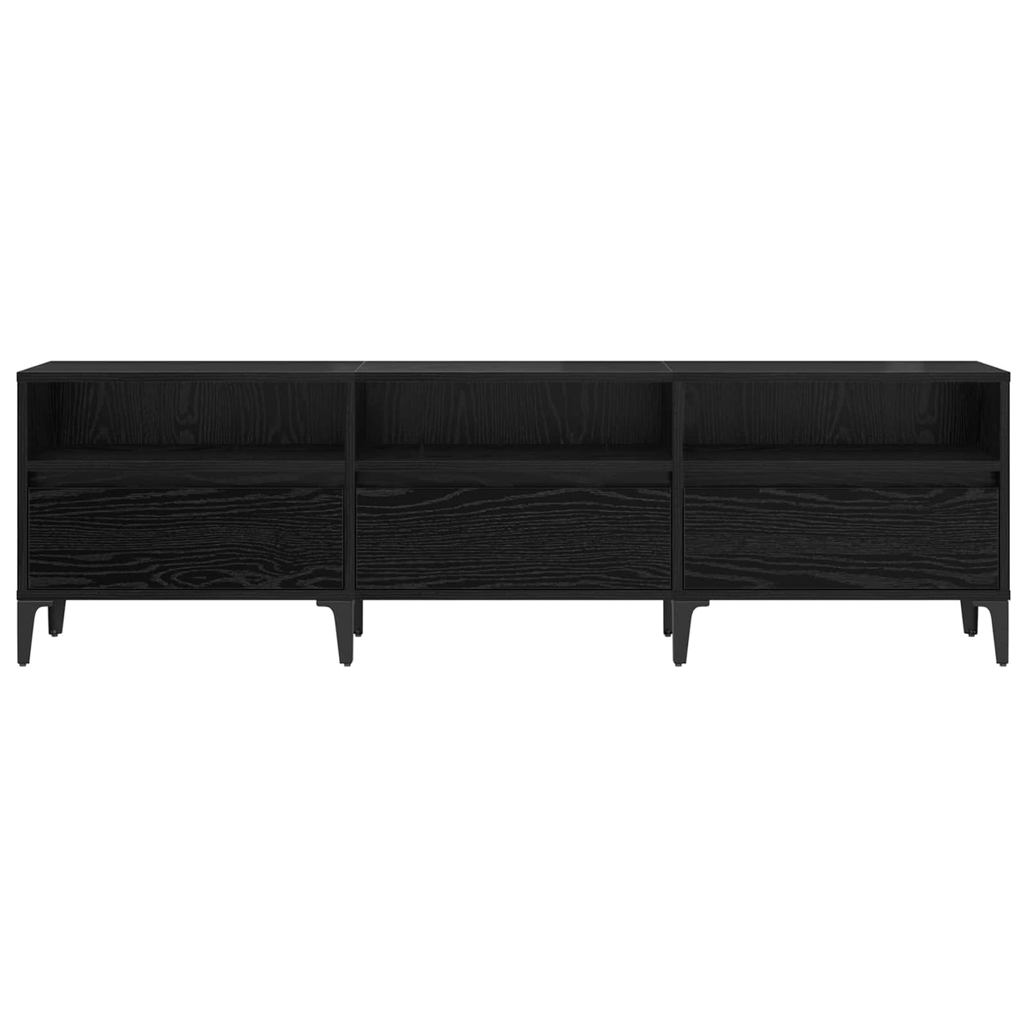 TV-skap Svart Eik 150 x 30 x 45 cm Ingeniørtre og jern