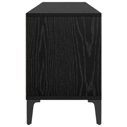 TV-skap Svart Eik 150 x 30 x 45 cm Ingeniørtre og jern