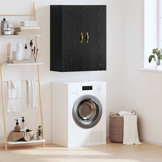 Veggskap Svart eik 69.5 x 34 x 90 cm Konstruert tre