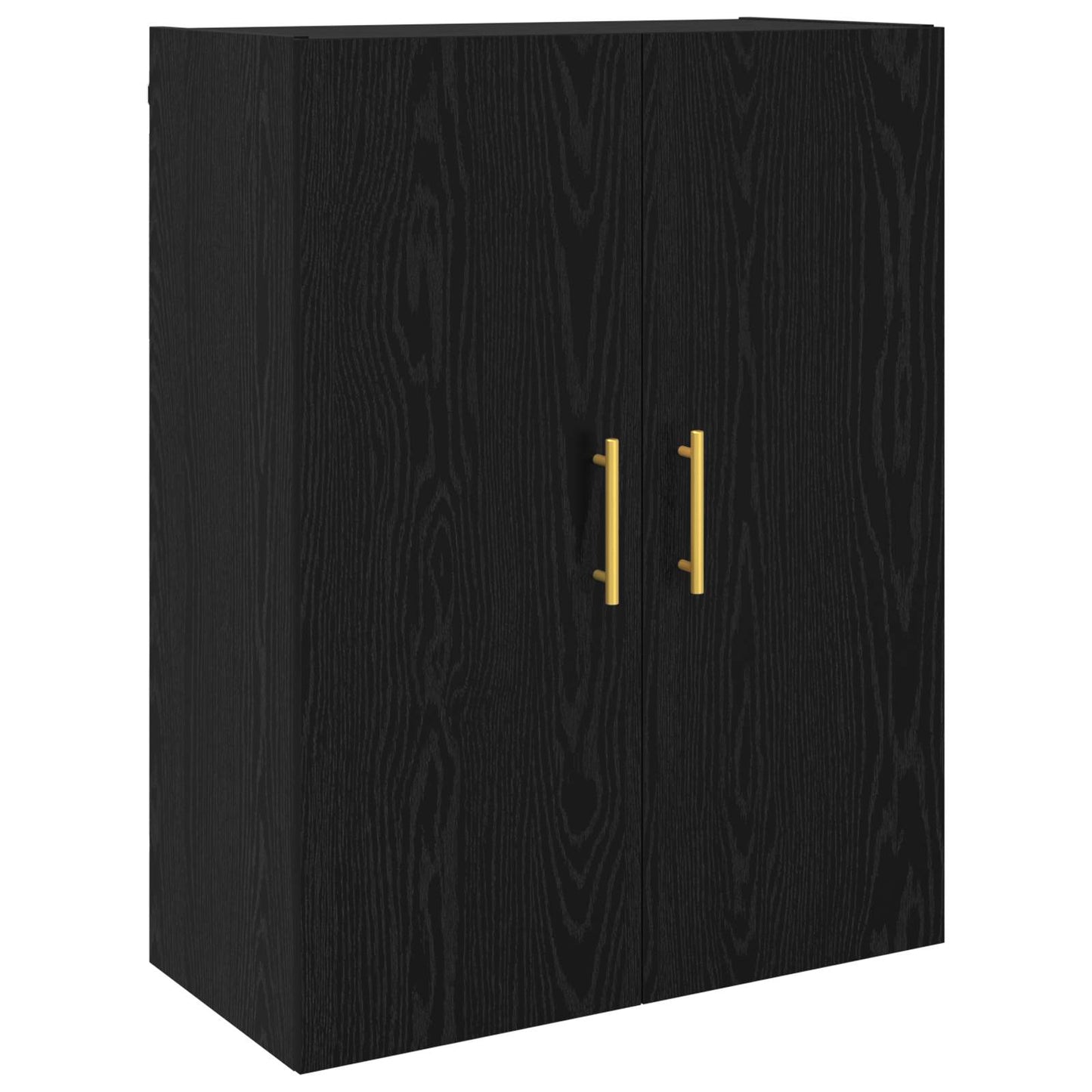 Veggskap Veggmontert Svart Eik 69,5 x 34 x 90 cm Konstruert tre