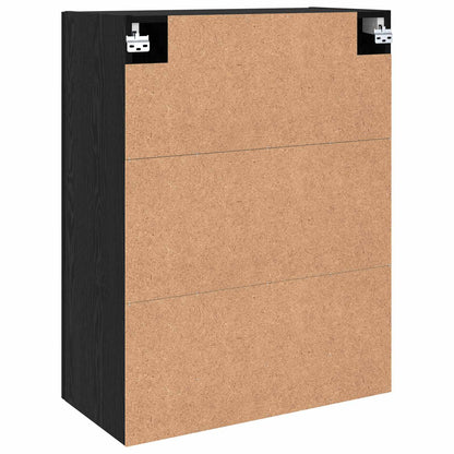 Veggskap Veggmontert Svart Eik 69,5 x 34 x 90 cm Konstruert tre