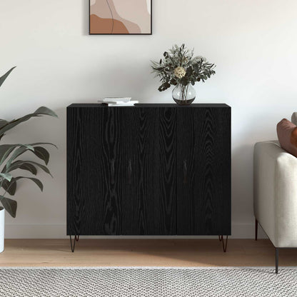 Serviesskap Svart Eik 90 x 32,5 x 80 cm Konstruert tre