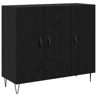 Serviesskap Svart Eik 90 x 32,5 x 80 cm Konstruert tre