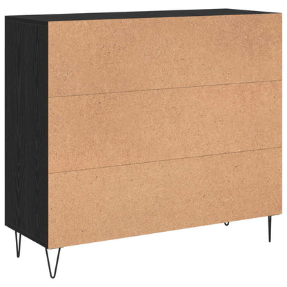 Serviesskap Svart Eik 90 x 32,5 x 80 cm Konstruert tre