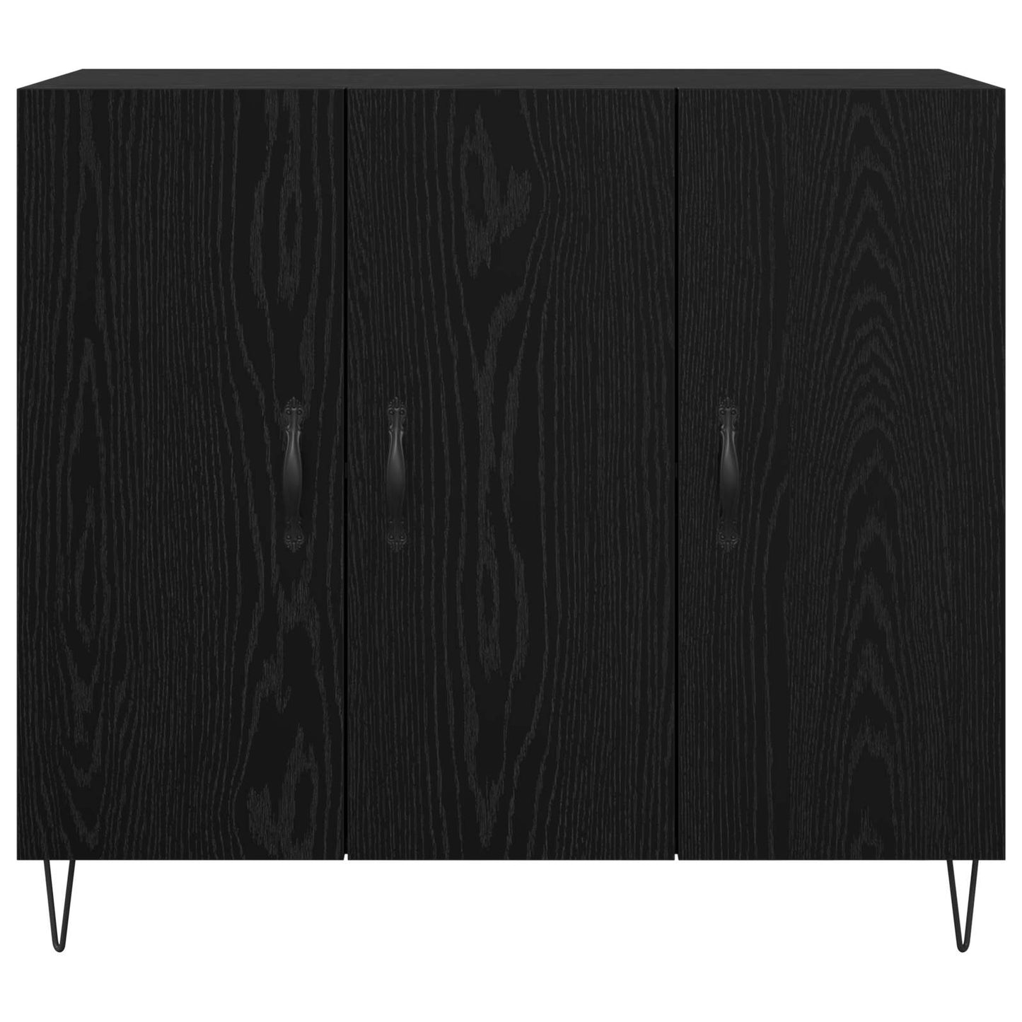 Serviesskap Svart Eik 90 x 32,5 x 80 cm Konstruert tre