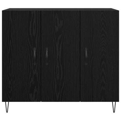 Serviesskap Svart Eik 90 x 32,5 x 80 cm Konstruert tre