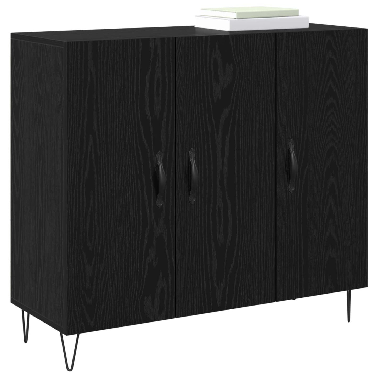Serviesskap Svart Eik 90 x 32,5 x 80 cm Konstruert tre