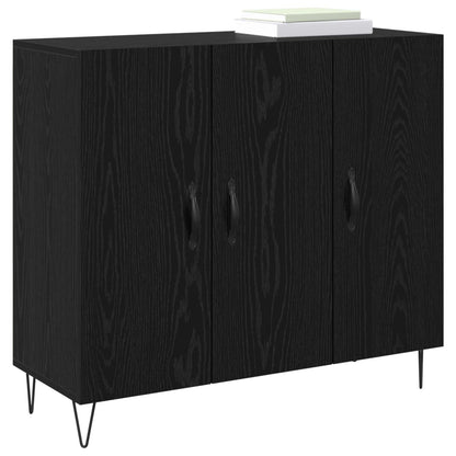 Serviesskap Svart Eik 90 x 32,5 x 80 cm Konstruert tre