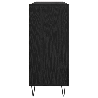 Serviesskap Svart Eik 90 x 32,5 x 80 cm Konstruert tre