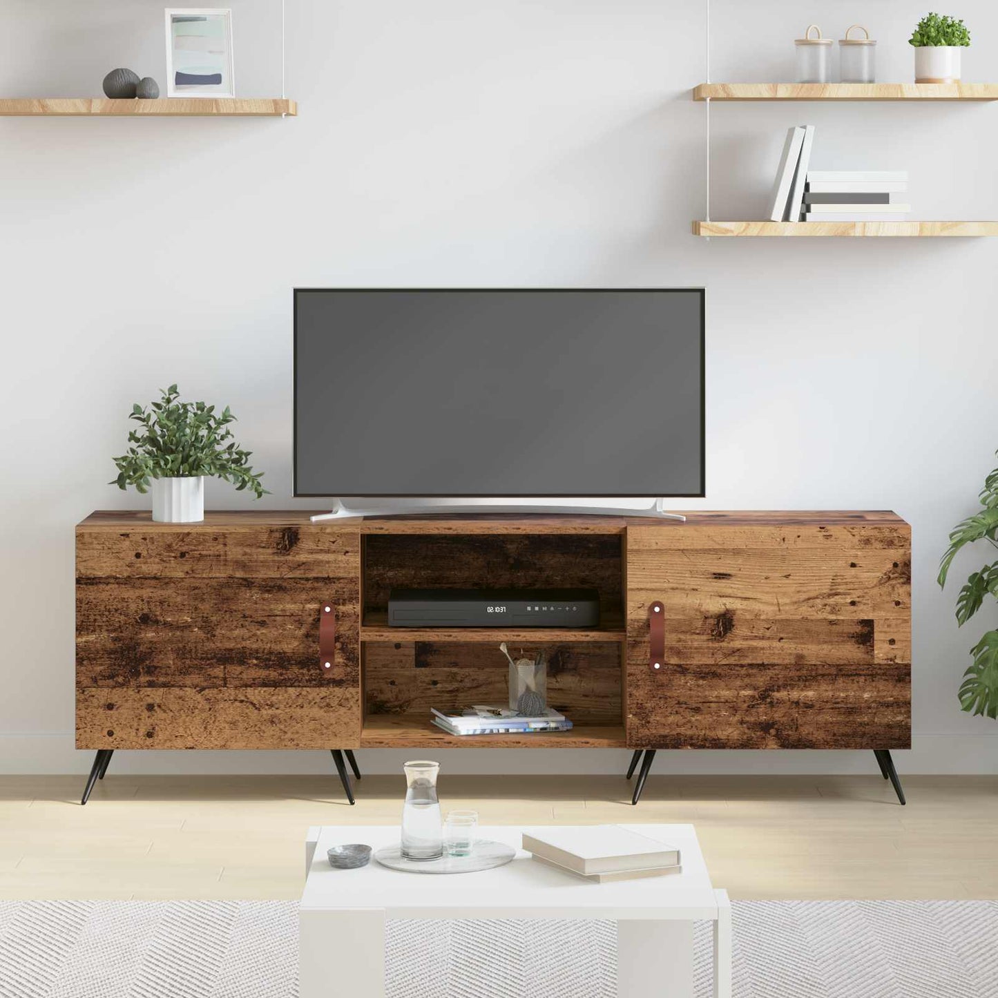 TV-skap Gammelt tre 150 x 30 x 50 cm Konstruert tre