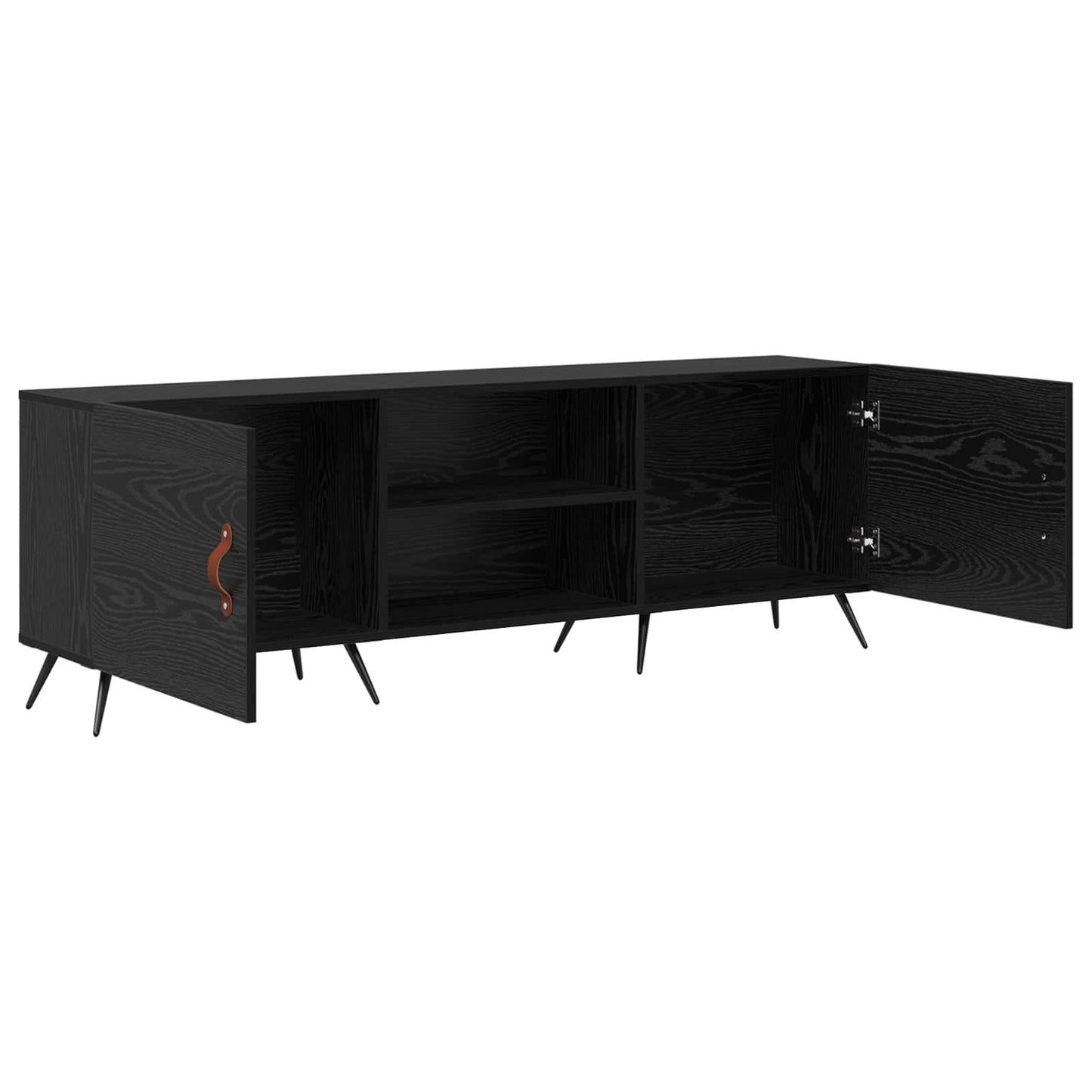 TV-skap Svart eik 150 x 30 x 50 cm Konstruert tre