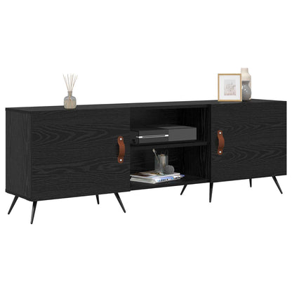 TV-skap Svart eik 150 x 30 x 50 cm Konstruert tre