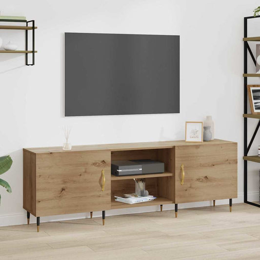 TV-Møbel Artisan Eik TV-skap med hylle med lagring med dør 150 x 30 x 50 cm