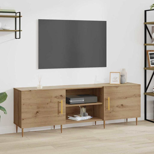 TV-Møbel Artisan Eik TV-skap med hylle med lagring med dør 150 x 30 x 50 cm