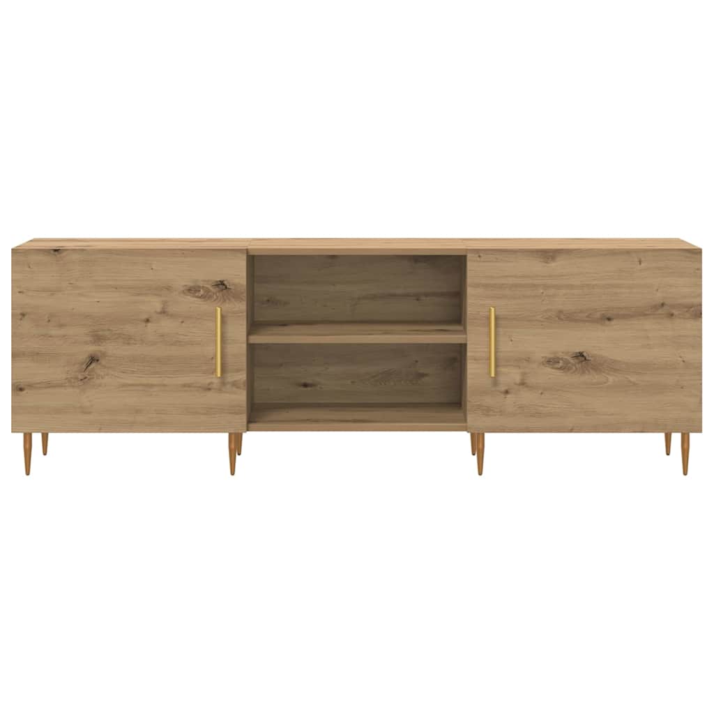 TV-Møbel Artisan Eik TV-skap med hylle med lagring med dør 150 x 30 x 50 cm