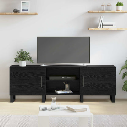 TV-skap Svart Eik 150 x 30 x 50 cm Konstruert tre