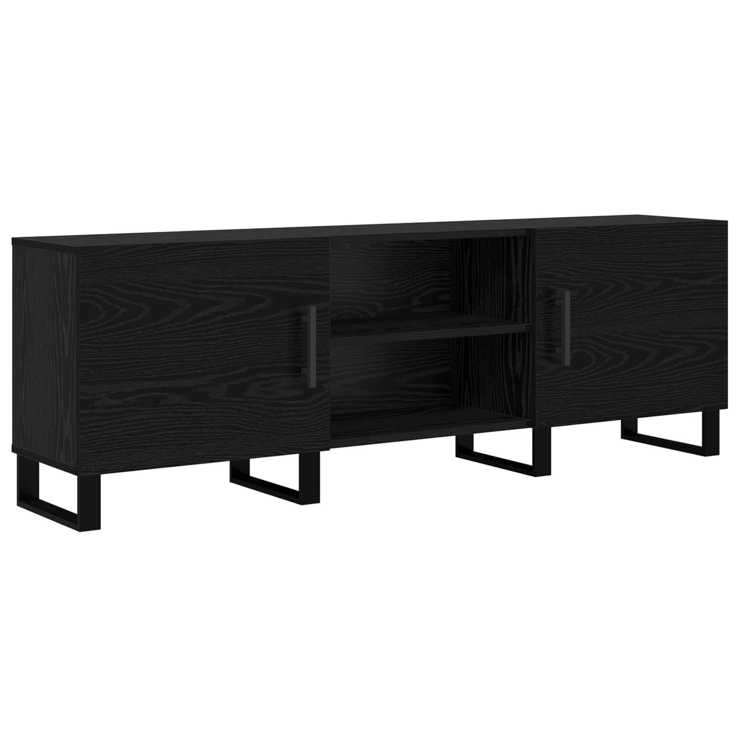 TV-skap Svart Eik 150 x 30 x 50 cm Konstruert tre