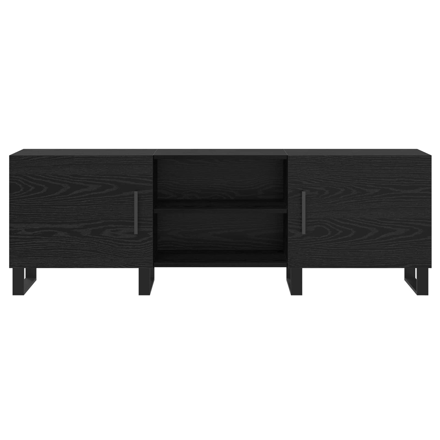 TV-skap Svart Eik 150 x 30 x 50 cm Konstruert tre