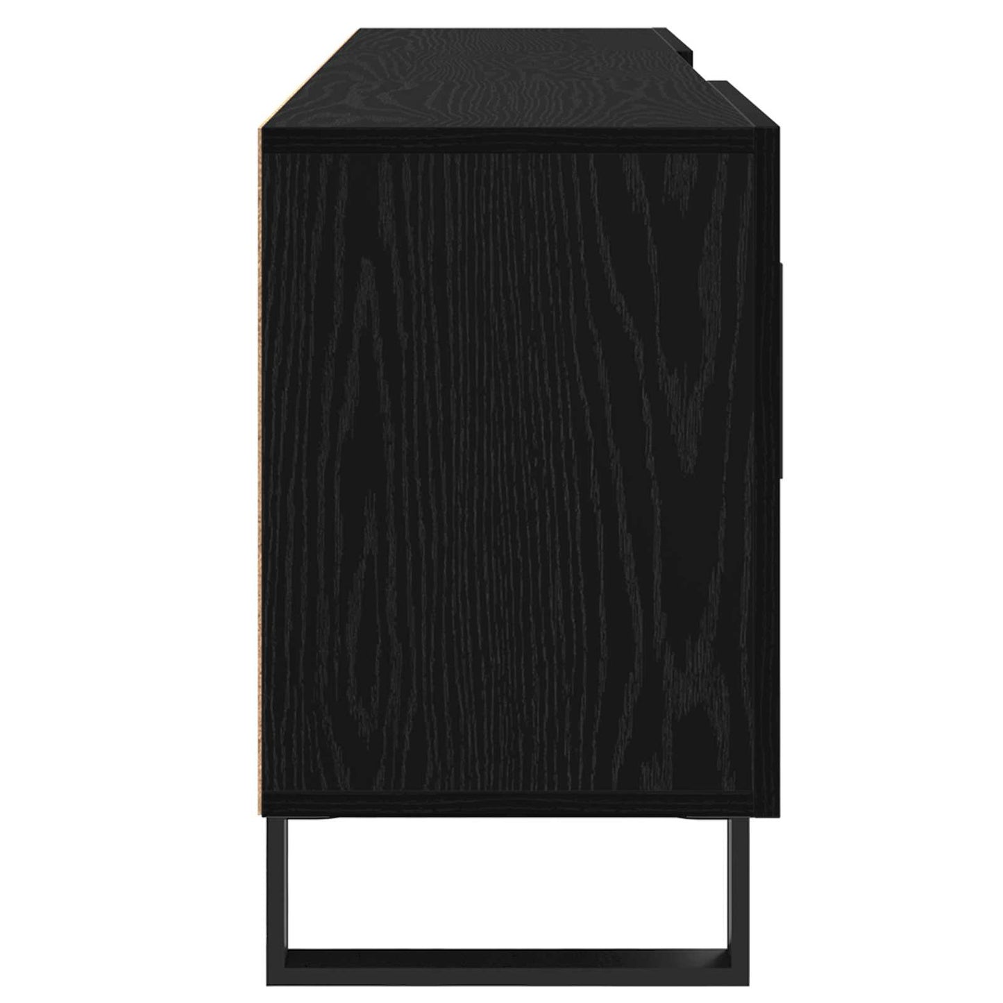 TV-skap Svart Eik 150 x 30 x 50 cm Konstruert tre
