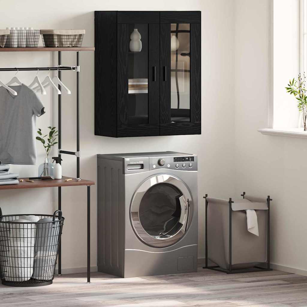 Veggskap Svart 69,5 x 34 x 90 cm