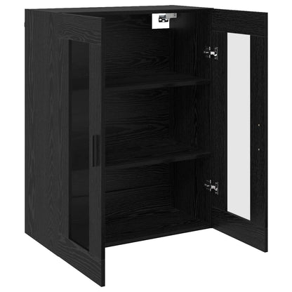 Veggskap Veggmontert Svart 69,5 x 34 x 90 cm Konstruert tre